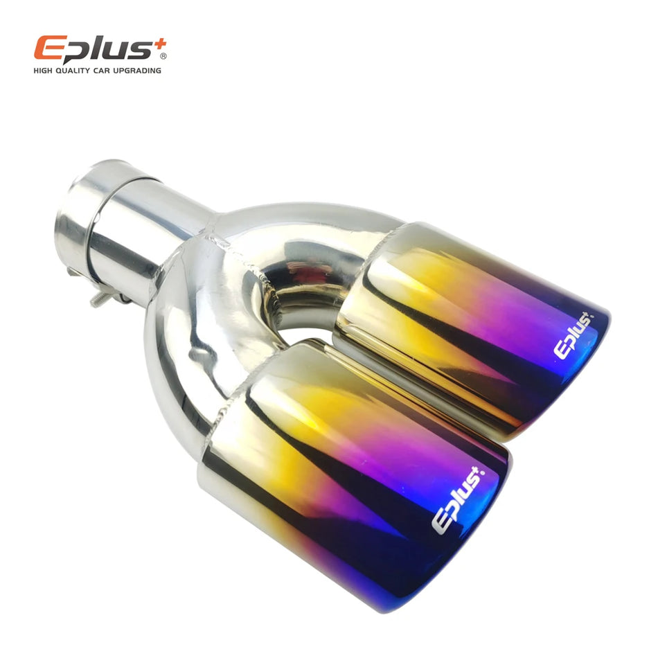 Eplus Car Muffler Exhaust Tail Pipe Stainless Steel Outlet 51mm 63mm