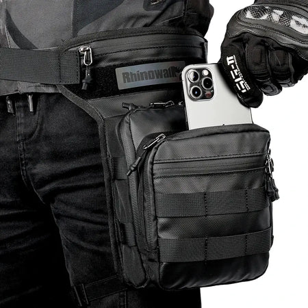 Rhinowalk Motor Waist Bag 3L Motorcycle Waist Packs Leg Bag Thigh Belt Hip Bum Travel Cell/Mobile Phone Purse Fanny Pack Bags by InterCyprus Trading Ltd
