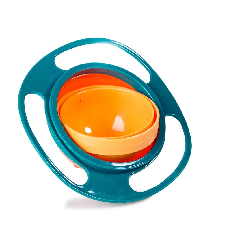 Kids 360&deg; Gyro Bowl &ndash; Spill-Proof Feeding Dish for Active Little Eaters Green