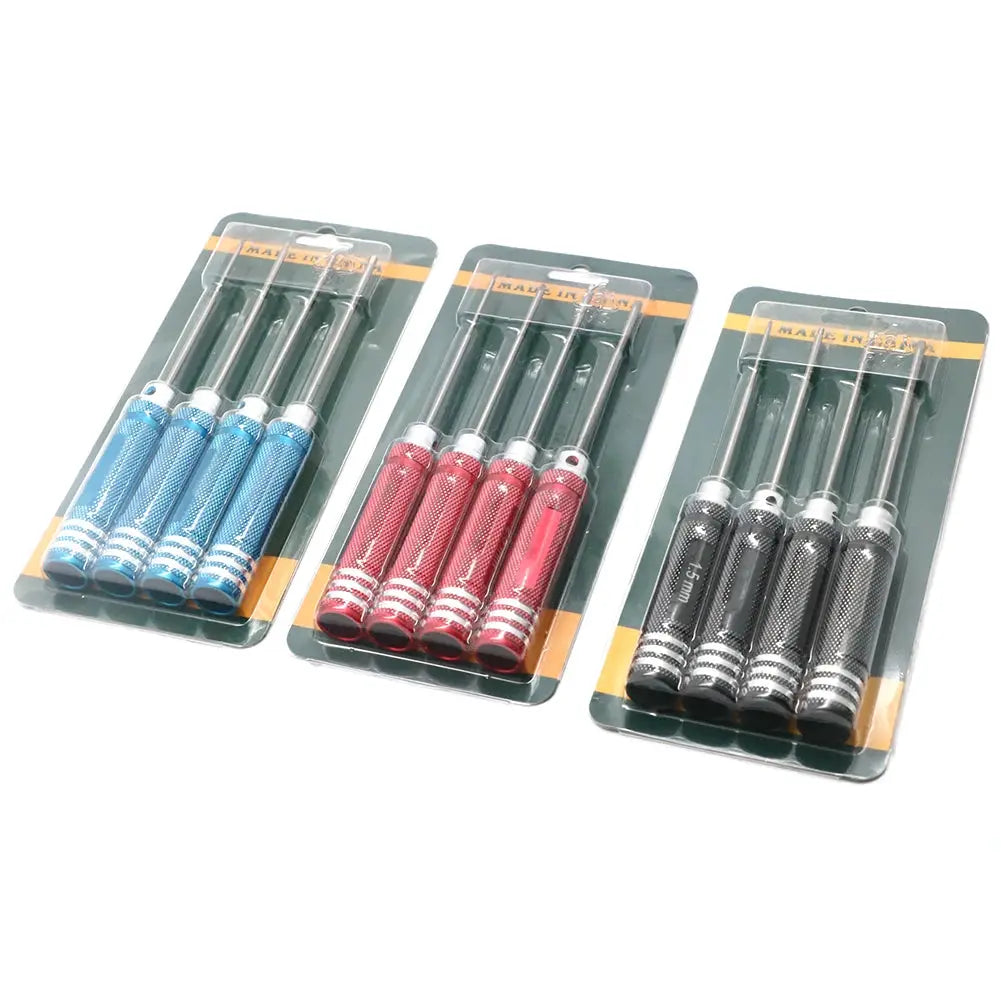 RC Tools 4 pcs Hex Screw Driver Set Titanium Plating Hardened 1.5 2.0 2.5 3.0mm Screwdriver for Helicopter Toys by InterCyprus Trading Ltd
