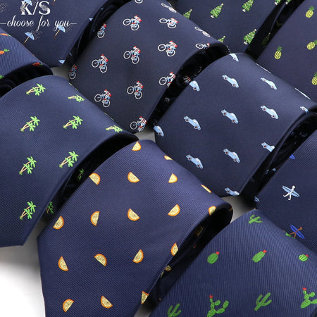 Men's Jacquard Skinny Tie for Weddings and Business