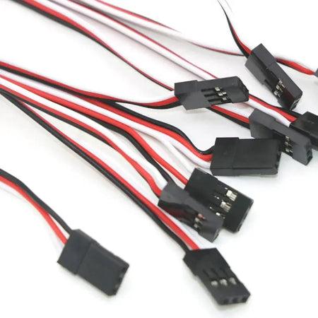 10pcs 100mm/150mm/200mm/300mm/500mm RC Servo Extension Cord Cable Wire Lead JR For Rc Helicopter Rc Drone by InterCyprus Trading Ltd