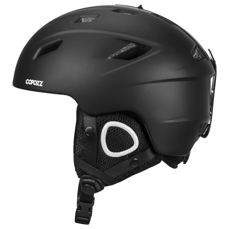 COPOZZ Unisex Safety Ski Helmet &ndash; Lightweight &amp; Adjustable for All Ages black / S