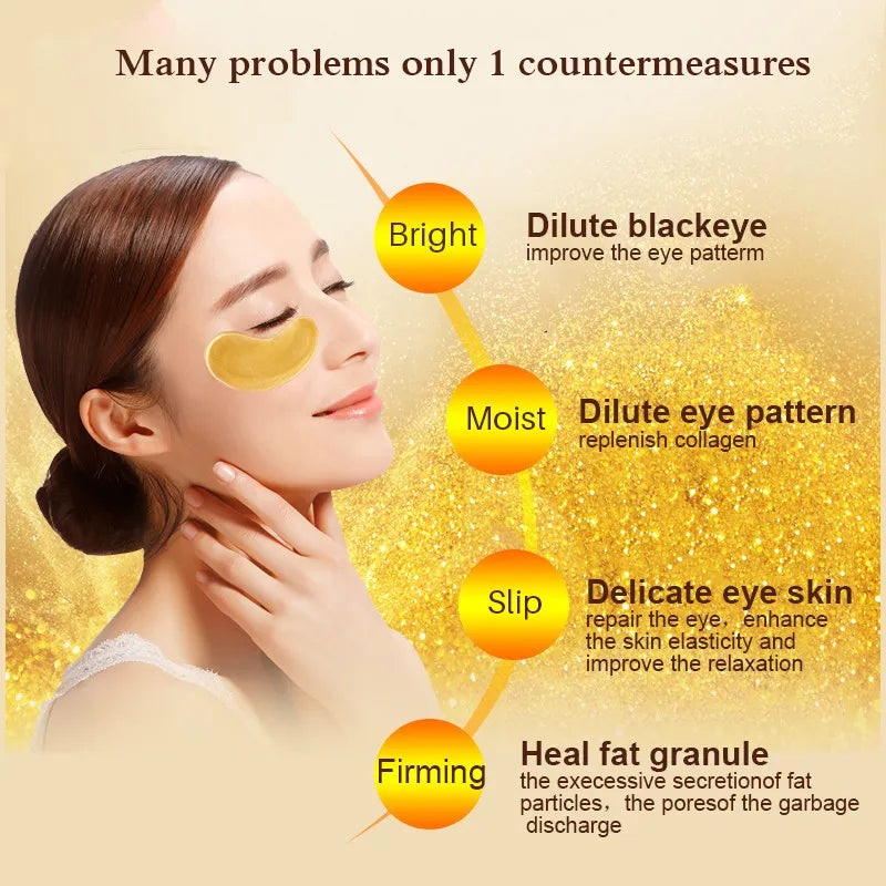 SERSANLOVE Gold Collagen Eye Patches for Dark Circles and Anti-Aging