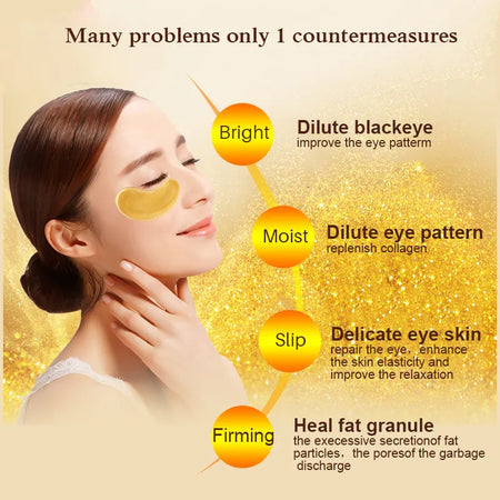 SERSANLOVE Gold Collagen Eye Patches for Dark Circles and Anti-Aging