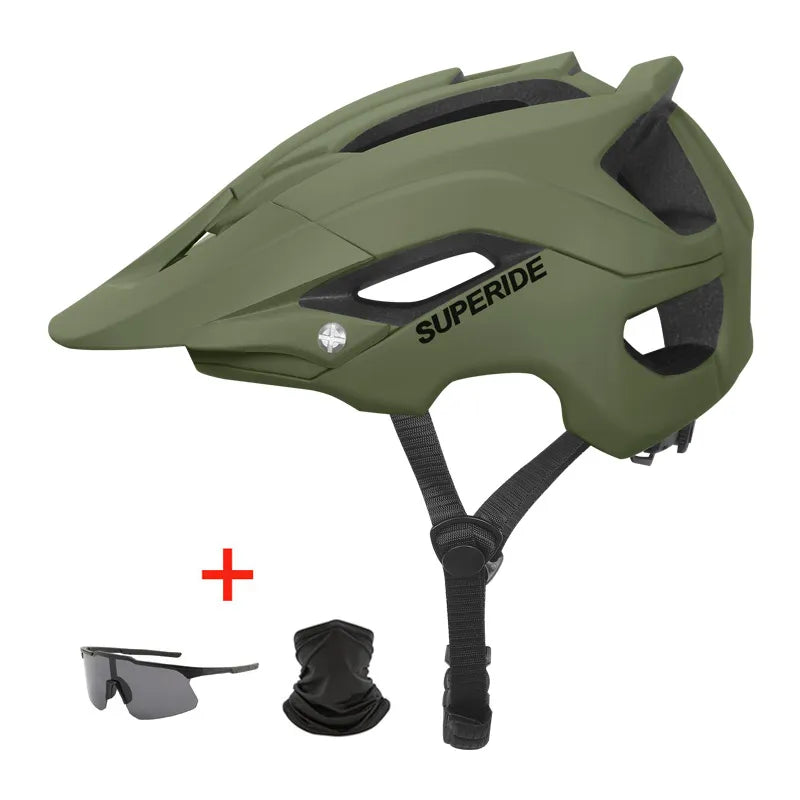 🟠 Superide Outdoor DH MTB Bicycle Helmet Integrally Molded Road Mountain Bike Helmet Ultralight Racing Riding Cycling Helmet