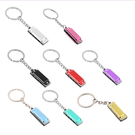 Mini Harmonica Keychain - Eight Tone 4 Hole Compact Design