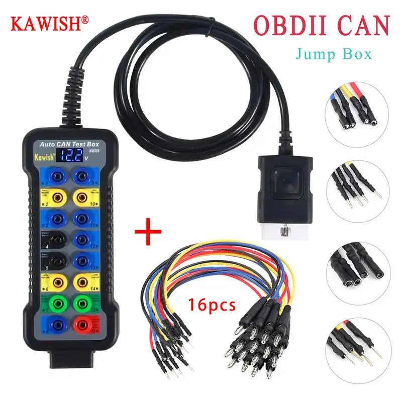 OBDII Breakout Box Car Protocol Detector With Pin Out Interface V2.3 by InterCyprus Trading Ltd