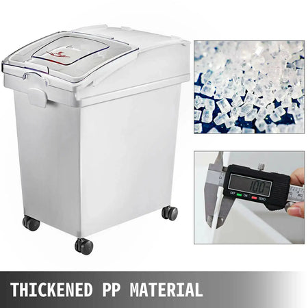 VEVOR 25L Dry Ingredient Bin With Scoop Castors Dustproof