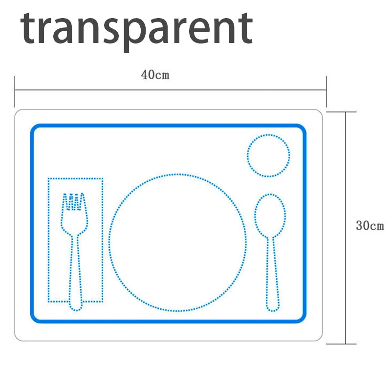 BOS10143 &ndash; Non-Toxic Food Grade Silicone Placemat For Kids BOS10143 transparent