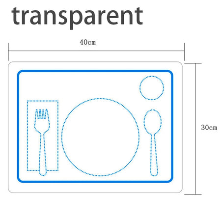 BOS10143 &ndash; Non-Toxic Food Grade Silicone Placemat For Kids BOS10143 transparent