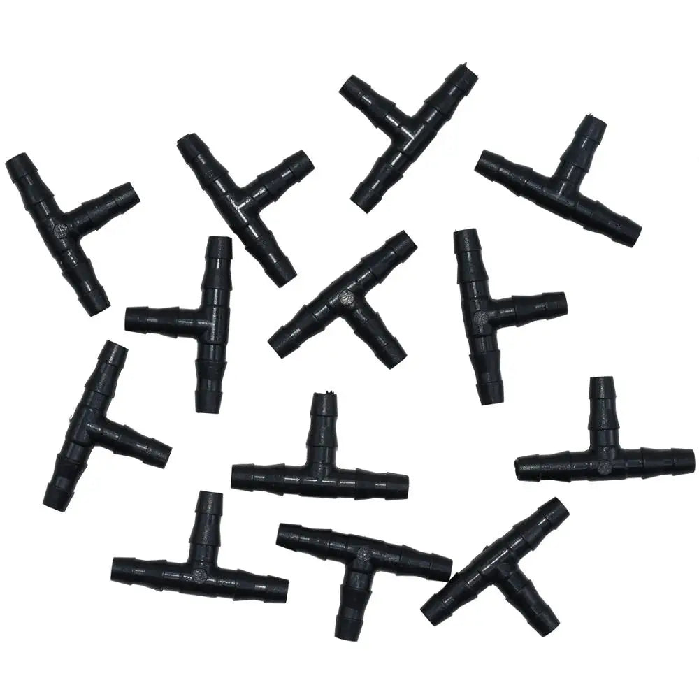 SPRYCLE 1/4 Inch Tee Connectors for Drip Irrigation - 20-100PCS