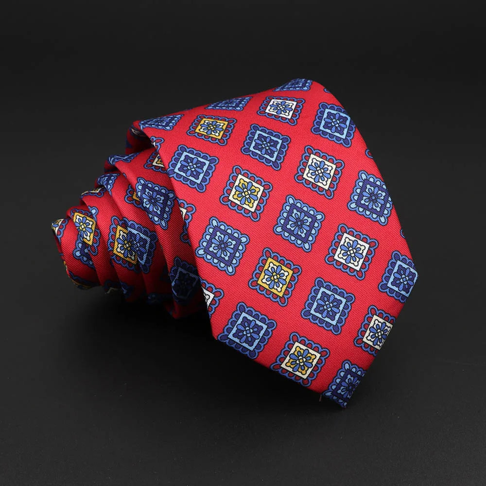 Paisley Floral Soft Silk Necktie for Men