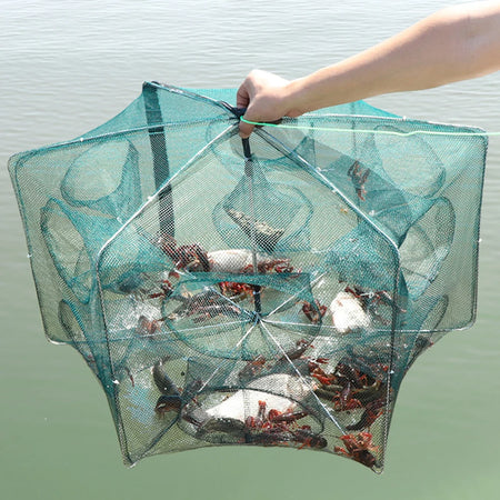 Folding Crayfish Catcher &amp; Fish Trap Nets - Easy &amp; Automatic Trapping Solution
