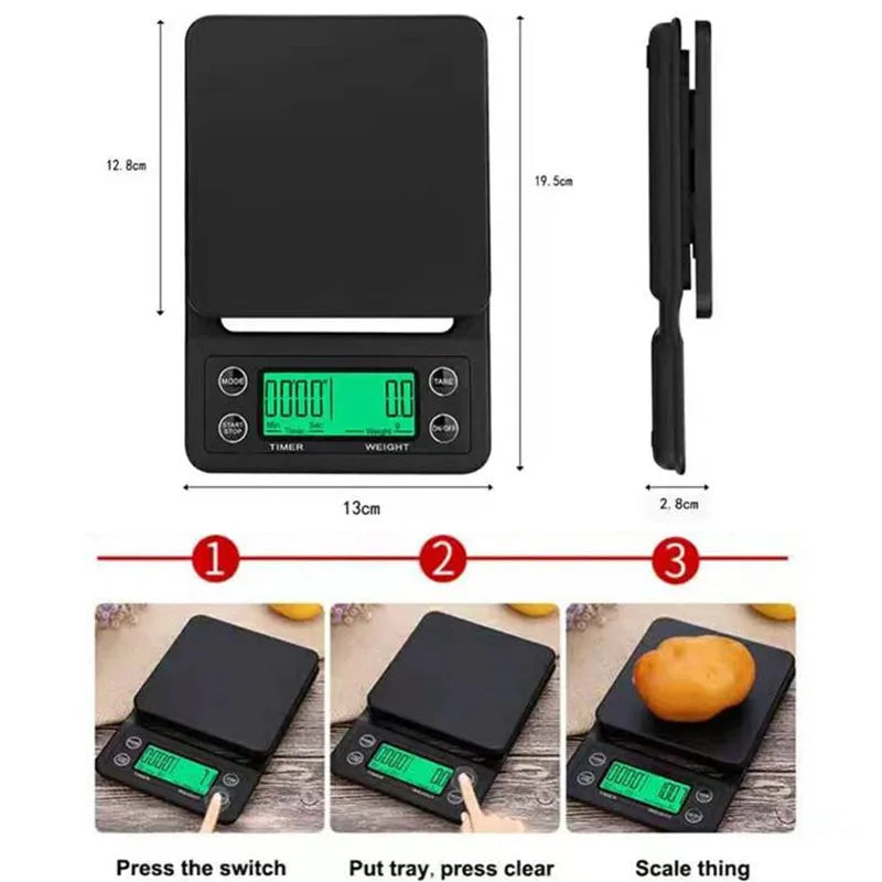 S023 Digital Kitchen Scale &ndash; 0.1g Precision With Backlight