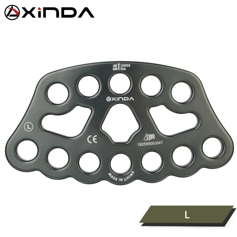 XINDA Four Hole Force Plate &ndash; Aluminum Magnesium Alloy Gray 12 hole