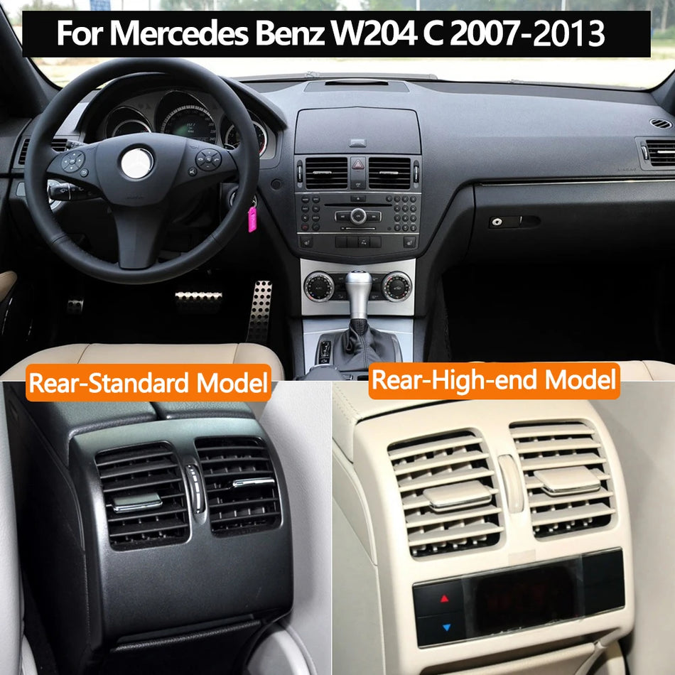 Rear Air Conditioning Vent Grille for Mercedes-Benz C Class E Class Coupe W204 W207 PC ABS