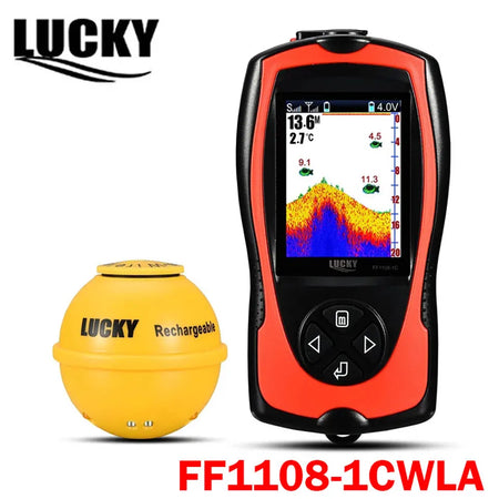 LUCKY Rechargeable Fish Finder FF1108-1CWLA/CT | Wireless Sonar Sensor | 45M Depth