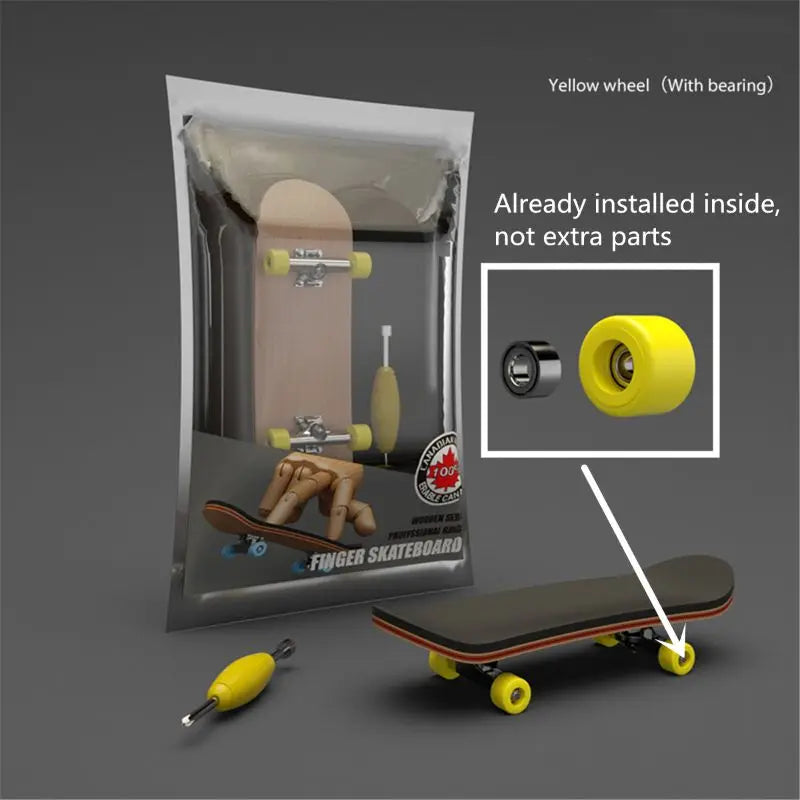 Finger SkateBoard Wooden Fingerboard Toy &ndash; Stunts Kit 6-B