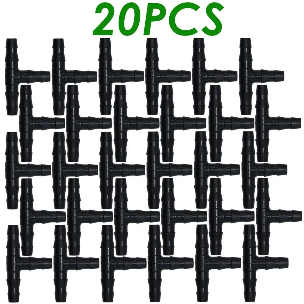 SPRYCLE 1/4 Inch Tee Connectors for Drip Irrigation - 20-100PCS SPL11-008-20PCS / 1/4''