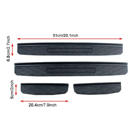 For Jeep Gladiator 2020 4 Door Sill Guards Entry Guards Plate Cover by InterCyprus Trading Ltd