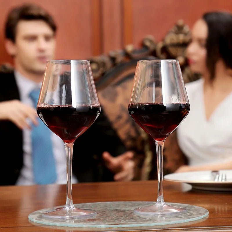 Clear Unbreakable Plastic Stem Wine Glass Cups &ndash; Food Safe