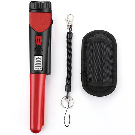 Portable Metal Detector &ndash; Waterproof 360 Degree Side Scan red