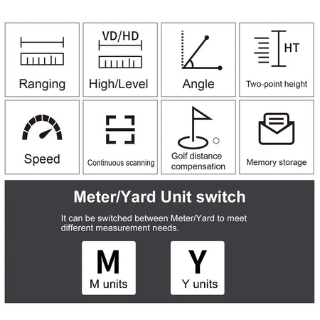 1000M Laser Range Finder Golf Ballistic Monocular Angle