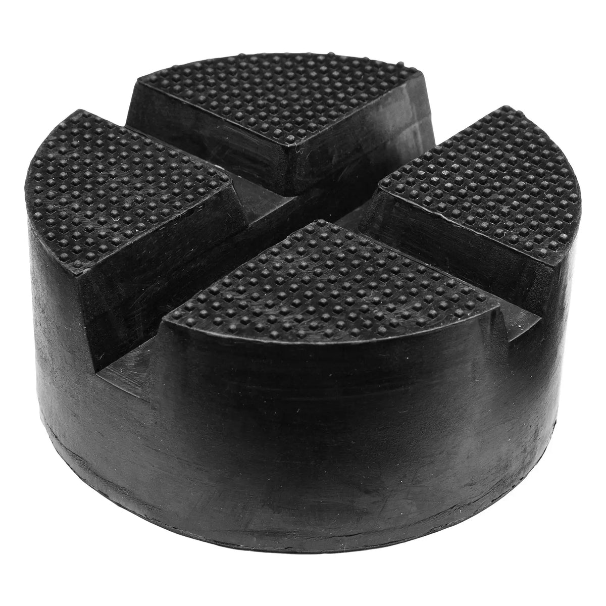 Universal Car Rubber Cross Slotted Jack Pad Adapter Guard Floor Disk Frame Rail Protector For Pinch Weld Side Chassis Trolley by InterCyprus Trading Ltd