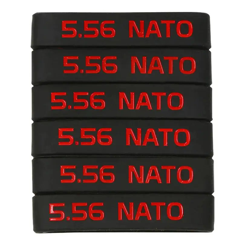 6 Pack Magazine Marking Bands &ndash; Multicolor For 7.62x39 5.56 Red1 6Pcs