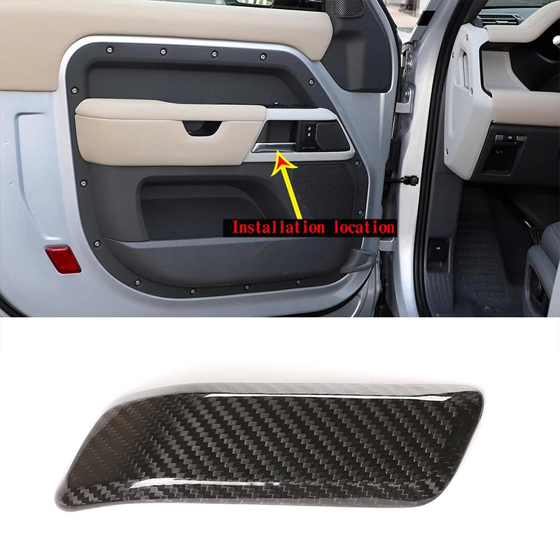 Copertura maniglia porta interna in fibra di carbonio Defender 90 110