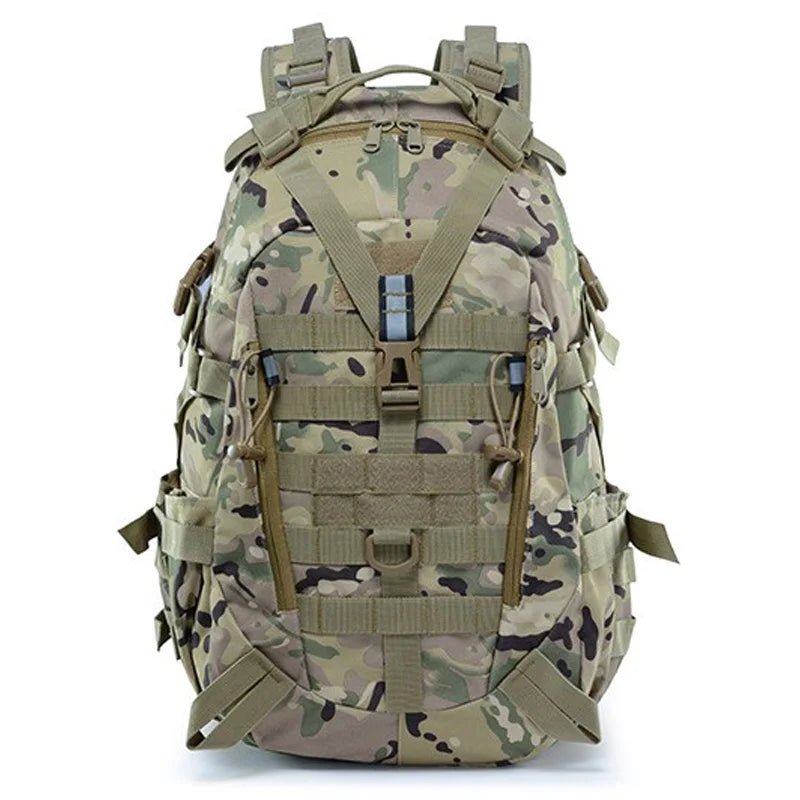 Tactical Camping Backpack Molle Rucksack &ndash; Heavy Duty Nylon CP / 30 - 40L