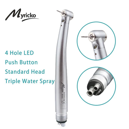 Myricko Dental High Speed Handpiece - Push Button Turbine 4H-LED-S / CHINA