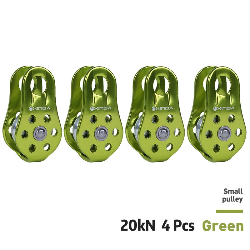 XD-8610 Small Pulley &ndash; Ultra Lightweight Aluminium Alloy Green 4pcs