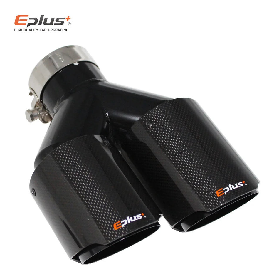 Выхлопная насадка для автомобиля из углеродного волокна в форме Y с двойной выхлопной трубой