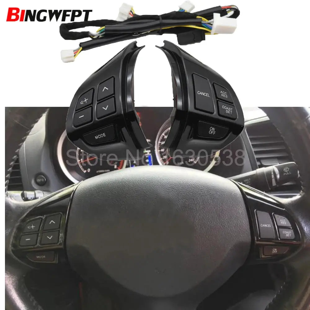 Piano black Bluetooth Phone Cruise Control steering wheel switch buttons For Mitsubishi Pajero/Montero Sport(KH) 2008-2012 by InterCyprus Trading Ltd