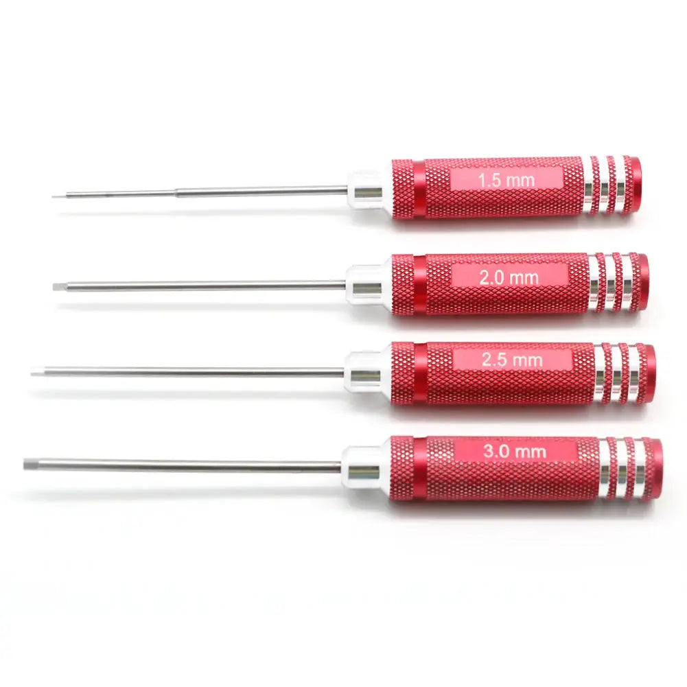 RC Tools 4 pcs Hex Screw Driver Set Titanium Plating Hardened 1.5 2.0 2.5 3.0mm Screwdriver for Helicopter Toys by InterCyprus Trading Ltd