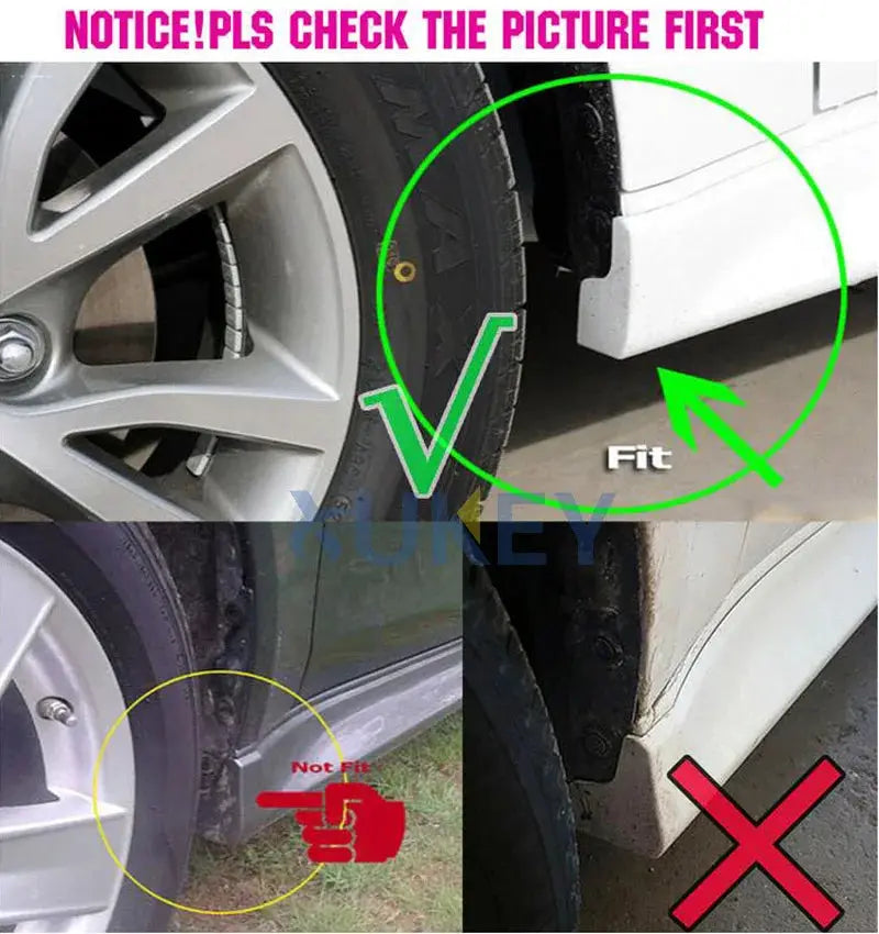 4x Car Front Rear Mud Flaps For Mitsubishi Lancer 2009 2010 2011 w/ side shirt Splash Guards Fender Mudguard Wheel Styling by InterCyprus Trading Ltd