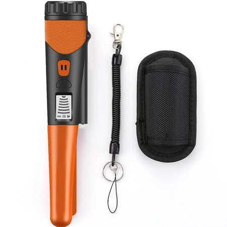 Handheld Metal Detector &ndash; Waterproof Transparent Case Orange