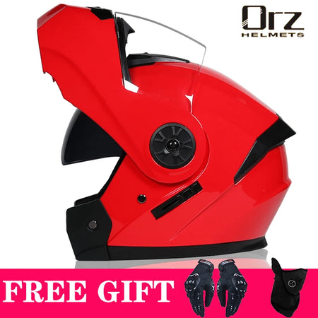 Voyage Racing Dual Lens DOT Approved Flip-Up Motorcycle Helmet