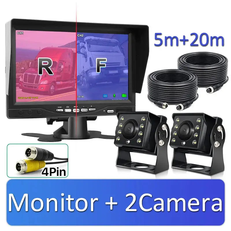 AHD Truck Backup Camera System With 7 Inch Monitor And 1080P Night Vision by InterCyprus Trading Ltd