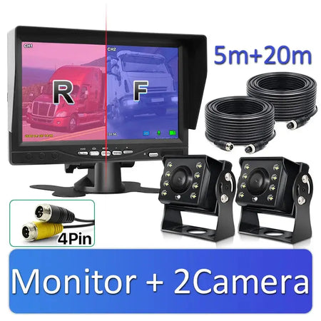 AHD Truck Backup Camera System With 7 Inch Monitor And 1080P Night Vision by InterCyprus Trading Ltd