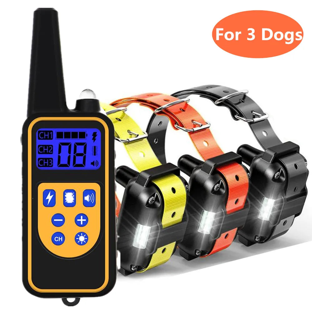 800m Digital Dog Training Collar &ndash; Waterproof LCD Display For 3 dogs 1 / AU Plug