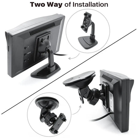 New AHD 1024x600 5 Inch Car Inside Parking Monitor with 2 Channels Vehicle Parking Video Display System by InterCyprus Trading Ltd