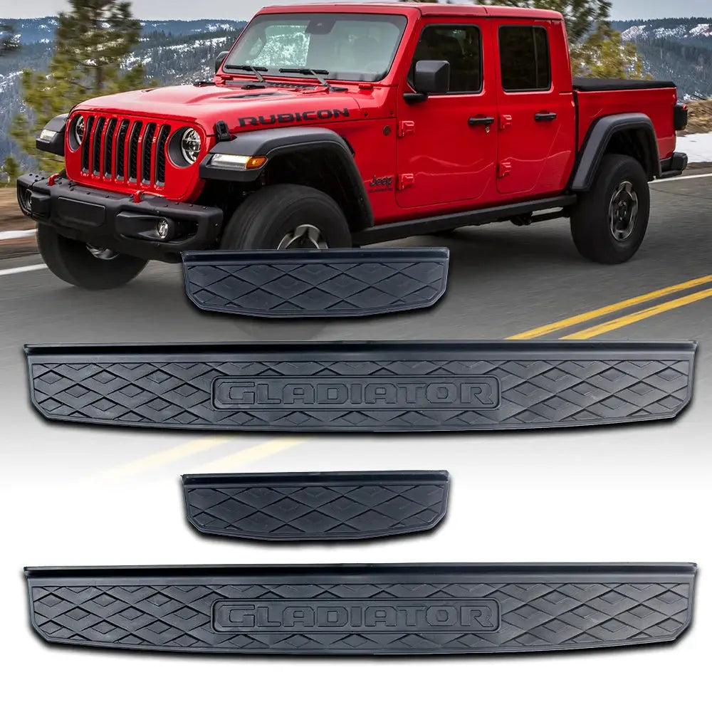 For Jeep Gladiator 2020 4 Door Sill Guards Entry Guards Plate Cover by InterCyprus Trading Ltd