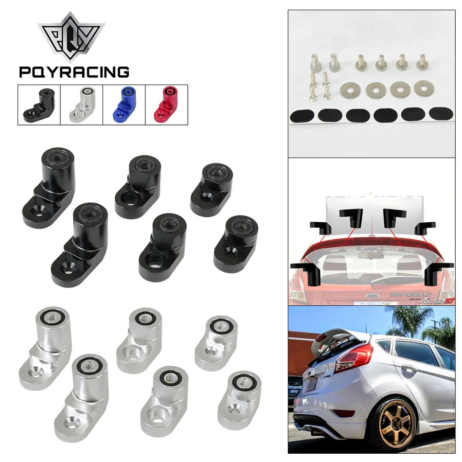 Rear Wing Spoiler Lift Risers Billet T6061 Aluminum Bolt-On for Ford Fiesta ST CNC Machined