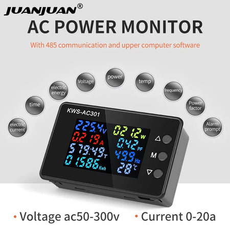 KWS-AC301 &ndash; 8 In 1 Digital Power Meter For 50-300V Range