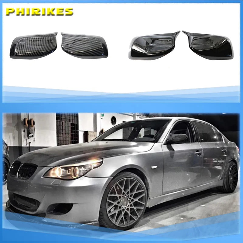 Süsinikkiu Välimusega Mustad Peeglikatted BMW 5 Seeria E60
