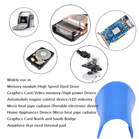 YOUNUON Thermal Pad 100x100mm - High Conductivity Silicone for GPU/CPU Cooling (0.5mm to 5mm Thickness)