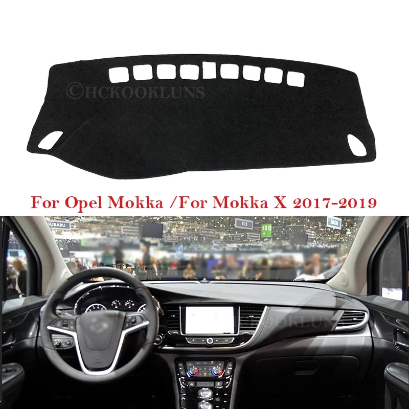 Anti-UV polyesterinen kojelaudan suojus Opel Mokka Mokka X 2017-2019